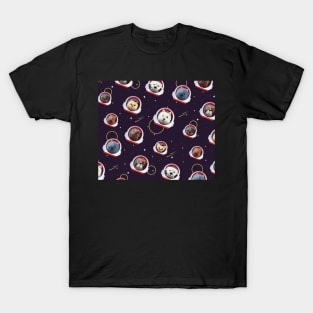 Cute Space Dogs Astronaut Lover Gifts T-Shirt